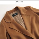 Filomo カシミヤ 100% コート レディース ガウン ロング 115cm 秋冬 内モンゴル産 カシミヤ100% ダブルフェイス 手縫い キャメル/グレー/ブラック M/L/LL フォーマル 冠婚葬祭 ゆったり 大きいサイズ ギフト プレゼント 6F (02000163r)