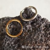 ピアス フープ つけっぱなし 小ぶり ステンレス アレルギー対応 幅2.0ｍｍ × 内径 8mm 12mm 中折れ 大人 上品 通勤 オフィス シンプル