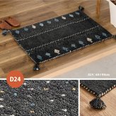 ラグ カーペット マット センター おしゃれ 新築 リフォーム 室内 ギャッベ 厚手 ウール かわいい 羊毛 オールシーズン対応 エスニック エントランスマット 海外 インテリア インド製 送料無料 玄関マット 約45×75cm