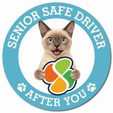 カーサイン 高齢者マーク SENIOR SAFE DRIVER トンキニーズ マグネット 強力 直径13cm 肉球 日本製 車 ステッカー