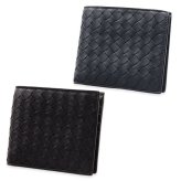 選べる2色 ボッテガヴェネタ 二つ折り財布 メンズ イントレチャート BOTTEGA VENETA 本革 札入れ 小銭入れなし カード入れ8枚 コンパクト エスプレッソ アルドワーズ 保存箱付き 113993 V47W1