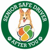カーサイン 高齢者マーク SENIOR SAFE DRIVER スムースコリー ステッカー シール 直径13cm 肉球 日本製 車