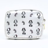 スヌーピー ＆ベル サテンミニポーチ アイボリー SNOOPY