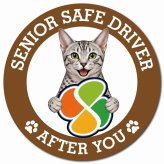 カーサイン 高齢者マーク SENIOR SAFE DRIVER エジプシャンマウ マグネット 強力 直径13cm 肉球 日本製 車 ステッカー