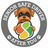 カーサイン 高齢者マーク SENIOR SAFE DRIVER ブリュッセルグリフォン ステッカー シール 直径13cm 肉球 日本製 車
