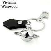 ヴィヴィアン ウエストウッド キーリング レディース ブランド Vivienne Westwood SAFFIANO ロゴ 8203010HU OM0009 N405 シルバー ビビアン