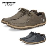 コンカラー シューズ ホライゾン メンズ 靴 スニーカー カジュアルシューズ スエード グレー ネイビー Conqueror Shoes HORIZON 50485 50385