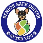 カーサイン 高齢者マーク SENIOR SAFE DRIVER チワピン ステッカー シール 直径13cm 肉球 日本製 車
