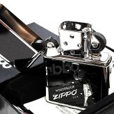ZIPPO ウインディハート ブラック×シルバー ジッポ かっこいい ライター 鏡面 メンズ Windy おしゃれ 両面プリント加工 ギフト 銀 黒 ウインディHeart プレゼント オイルライター メンズ レディース