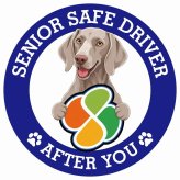 カーサイン 高齢者マーク SENIOR SAFE DRIVER ワイマラナー ステッカー シール 直径13cm 肉球 日本製 車
