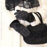 手袋 レディース かわいい おしゃれ 中綿 暖かい 冬 防寒 あったか レース グローブ プレゼント【LALUICE ラルイス】