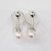 ［pearl594］6mm - 6.5mm ピアス あこや真珠 熊本 天草 本真珠 シンプル イヤリング ブラタイプ