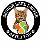 カーサイン 高齢者マーク SENIOR SAFE DRIVER トイガー ステッカー シール 直径13cm 肉球 日本製 車