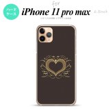 iPhone11ProMax iPhone11pro max スマホケース ハードケース ハート 飾り 茶 メンズ レディース nk-i11pm-611