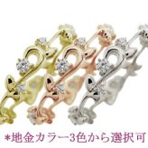 フルエタニティ リング ガーネット 唐草 K18 指輪