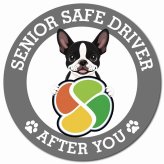 カーサイン 高齢者マーク SENIOR SAFE DRIVER ボストンテリア マグネット 強力 直径13cm 肉球 日本製 車 ステッカー
