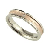【レーザー刻印対応】【20文字まで刻印◎】ペアリング 指輪 ステンレス アクセサリー ジルコニア ローズゴールド ブラック メンズ レディース