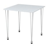 ダイニングテブル W750×D750×H720mm MDF スチール おしゃれ ブラウン コンパクトなスクエアタイプのダイニングテーブル 新生活