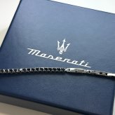 正規品 純正ショッパー付き マセラティ ブレスレット 黒 ブラックストーン 上品 高級感 メンズ レディース ユニセックス 大人 男性 女性 誕生日 記念日 プレゼント ギフト 成人 卒業 入学