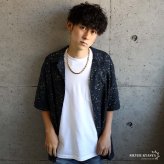 ステンレス 磁気ネックレス ローズゴールド メンズ チェーン 角型 リンク ヘマタイト 差し込み式 留め具 大人 男性 アクセサリー 上品 個性的 光沢 きれいめ カジュアル デザイン 金属アレルギー対応