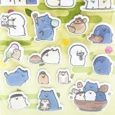 お文具といっしょ フロッキーシール (お茶) 文具