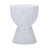 スツール 屋外 サイドテーブル ポリストーン テラゾ ホルスト HOLST チェス 直径32cm 高さ40cm スパークルホワイト スパークルブラック グレー 軽量 丸 ガーデンファニチャー テラス ウッドデッキ ベランダ おしゃれ デザイナーズ 業務用