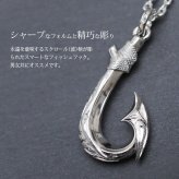 ハワイアンジュエリー ネックレス フィッシュフック モアナ ネックレス 刻印 無料 誕生石入れ可 スクロール シンプル ロジウムコーティング シルバー925 ギフトラッピング可能 長さ選べる プレゼント ハロウィン 【品番：CG-SP3403】