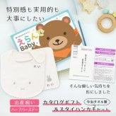 【出産祝い カタログギフト】えらんでBaby わくわくコース＆今治タオル名入れミッフィースタイ・ハンカチセット　カタログ+2点セット【カタログギフト 男の子 女の子 ビブ 1歳誕生日 赤ちゃん ママ・友達に贈りたい人気カタログギフト プレゼント よだれかけ miffy ビブ 】