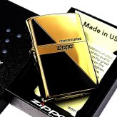 ZIPPO ライター 金チタン ジッポ ロゴ ブラック&ゴールド かっこいい 黒金 チタンコーティング 彫刻 おしゃれ 高級 メンズ ギフト プレゼント