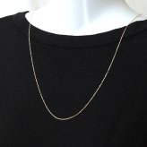 ロングネックレス k10 YG 約70cm スライドピン アズキチェーン ネックレス 1.0mm幅 10金 イエローゴールド K10ネックレス 小豆チェーン ※従来の金具無し