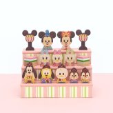雛人形 KIDEA キディア ディズニー Disney おひなさま お雛様 ひな人形 ひな飾り 3段飾り 三人官女 五人囃子 積み木 つみき 木製 コンパクト おしゃれ かわいい ミッキー ミニー ドナルド 初節句 ひな祭り ひなまつり 桃の節句 お祝い 女の子 孫 ギフト プレゼント