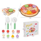 木製 おもちゃ おままごと ピザ セット 切れる 食材 ピザカッター ごっこ遊び キッチン 料理遊び 組み合わせ 指先遊び 子供 知育おもちゃ 男の子 女の子 6歳 誕生日 プレゼント ギフト 入園祝い