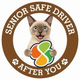 カーサイン 高齢者マーク SENIOR SAFE DRIVER トンキニーズ ステッカー シール 直径13cm 肉球 日本製 車