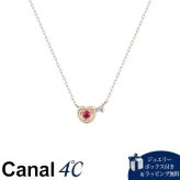 【無料ラッピング】  カナルヨンドシー Canal 4℃ カナル4℃ 限定 7月誕生石 K10ピンクゴールド ネックレス ルビー キュービックジルコニア ブランド 正規品 新品 ギフト プレゼント 人気 おすすめ 誕生日 記念日 クリスマス 送料無料