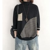 セーター レディース 通販 ニット レディースニット トップス プルオーバー おしゃれ お洒落 女性 長袖 ハイネック タートル カジュアル 切替 大人可愛い ゆったり フリーサイズ 秋冬 通勤 通学