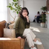 レディース スタンドカラー コート 内側 ファー レッキス 襟付き 軽量 ハーフコート 軽い 暖かい ラビットファー アウター 秋 冬 L カーキ 母 女性 リバーシブル ギフト プレゼント 7F (01000778r)