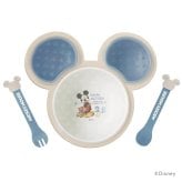 エクリュシリーズ 片手で持てる離乳食パレット[ベビー食器セット 日本製 ベビー食器 ギフトセット 食洗機対応 電子レンジ対応 ディズニー ミッキー ミニー キャラクター かわいい 離乳食食器 ランチプレート 食器セット]