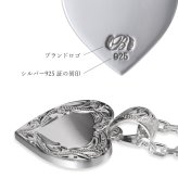 ハワイアンジュエリー ネックレス イニシャル シルバー ネックレス 刻印 無料 誕生石入れ可 ハート シルバー925 ギフトラッピング可能 チェーン 長さ選べる BY THE SEA バイザシー プレゼント ハロウィン 【品番：CG-SP314】