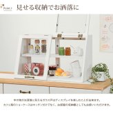 収納家具 ラック カウンター上ガラスケース 幅60cm 木製カウンター上ガラスケース ディスプレイケース アンティーク 調味料 ディスプレイ おしゃれ スパイス 木製 カフェ 両面ガラス戸 ショーケース キッチン 調味料棚 レトロ 組立不要