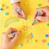 カラフルくまちゃんクレヨン 5個セット 飾ってかわいい お絵描きクレヨン クレヨン クマ プチギフトキッズ ギフト