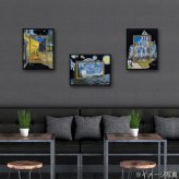 ユーパワー アートフレーム ゴッホ　星月夜 BA-04013 絵画 名画 絵 フレーム アート マスターピース