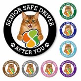 カーサイン 高齢者マーク SENIOR SAFE DRIVER ソマリ マグネット 強力 直径13cm 肉球 日本製 車 ステッカー