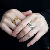 ステンレス ローレルリング 2カラー リーフリング 18KGP ゴールド gold シルバー ローリエ オープンリング フリーサイズ レディース 女性 指輪 金属アレルギー対応