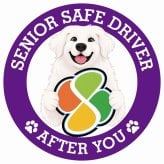 カーサイン 高齢者マーク SENIOR SAFE DRIVER グレートピレニーズ ステッカー シール 直径13cm 肉球 日本製 車
