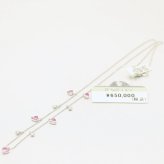 ピンクサファイヤ1.00ctダイヤ0.16ct K18WGネックレス OD