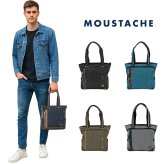 【MOUSTACHE】jlg4651 トートバッグ 手持ち 肩掛け かばん 通勤 普段使い 使いやすい シンプル おしゃれ 軽量 メンズ プレゼント ギフト 父の日 ブラック