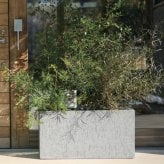 植木鉢 おしゃれ 大型 幅80cm 高さ30cm 鉢カバー KONTON コントン リオ・スリム ベアルート 長方形 横長 四角 ファイバーセメント セメント 屋外 室内 高級 北欧 モダン ナチュラル 観葉植物用 サボテン 多肉植物 特大 玄関 プランター アッシュグレー ダークグレー