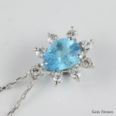 【完売致しました。】 ブラジル産 パライバトルマリン 0.438ct ダイヤモンド ネックレス ペンダント Pt900 850 プラチナ パライバネックレス プラチナネックレス レディース 一粒 シンプル 可愛い グリーン パライバ  Drops