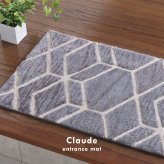 ラグ カーペット 玄関マット クロード 約50×80cm 滑り止め シンプル モダン グレー 室内 屋内 エントランスマット 新生活