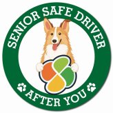 カーサイン 高齢者マーク SENIOR SAFE DRIVER スムースコリー マグネット 強力 直径13cm 肉球 日本製 車 ステッカー